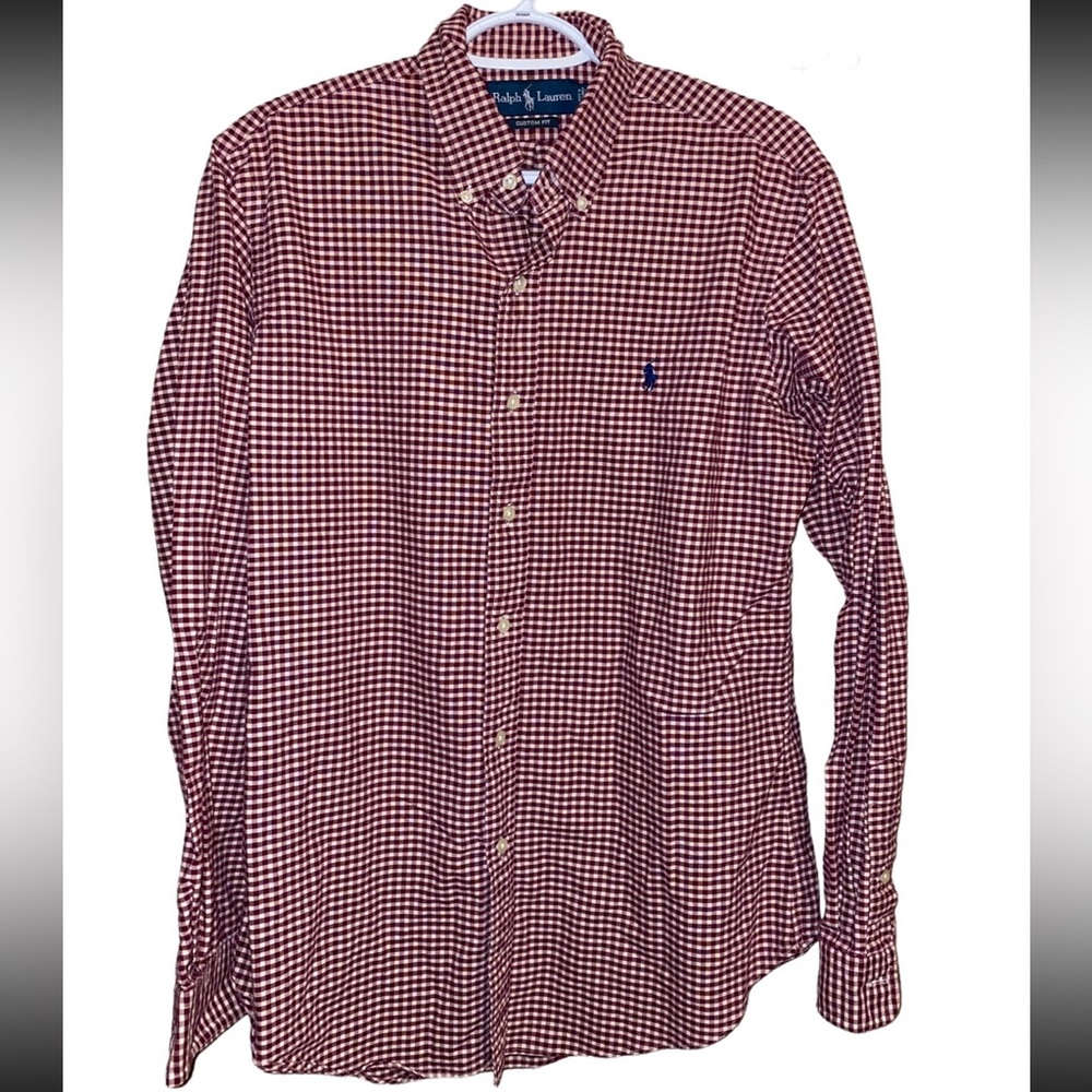 Ralph Lauren men’s button down | maroon gingham